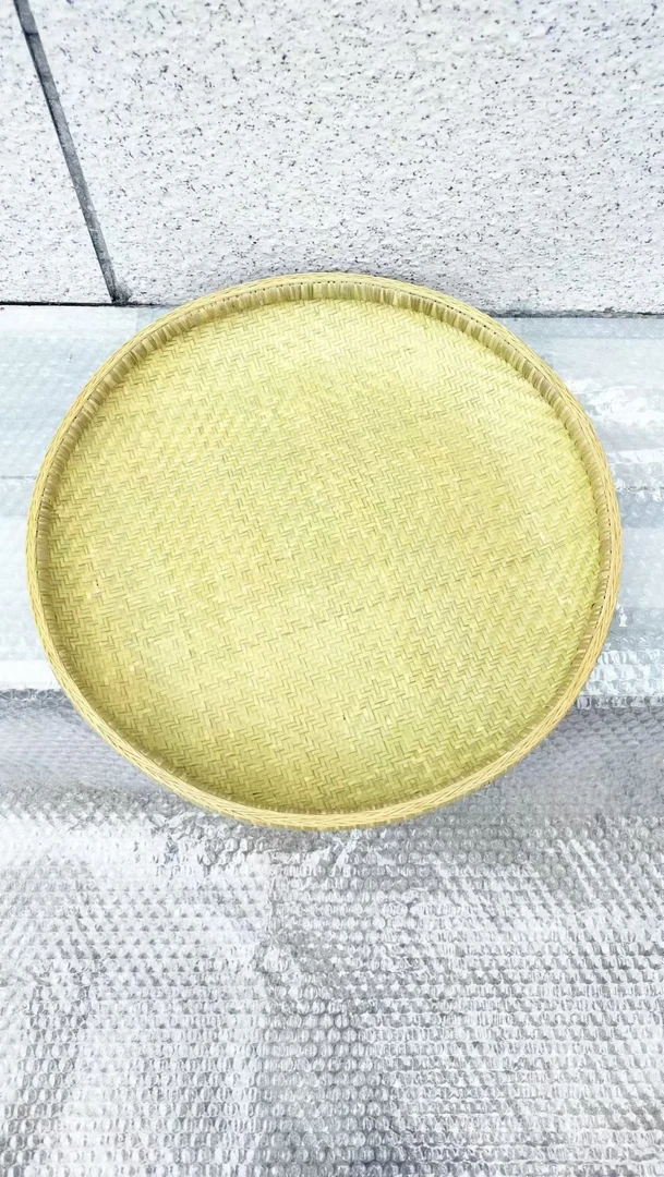 纯竹子编制精编全青簸箕风车底