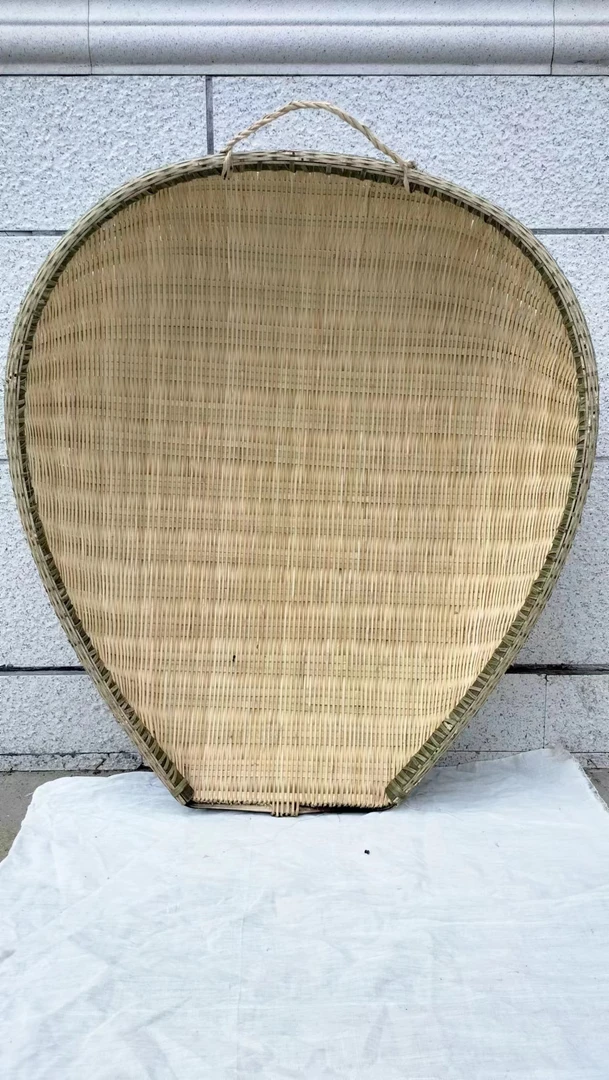 纯手工纯竹子编制筲箕（长81公分宽70公分高19公分）