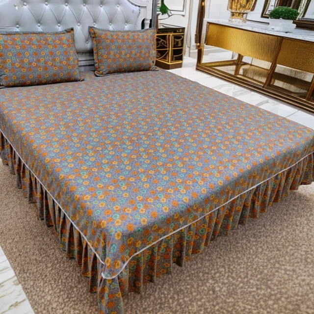 （清梦小碎花）加厚磨毛暖绒棉单独床裙