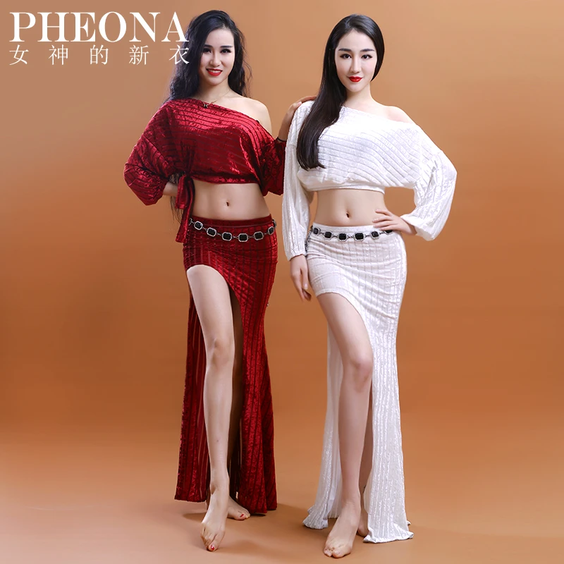 PHEONA女神的新衣2023新款肚皮舞练功服金丝绒面料秋冬套装X32