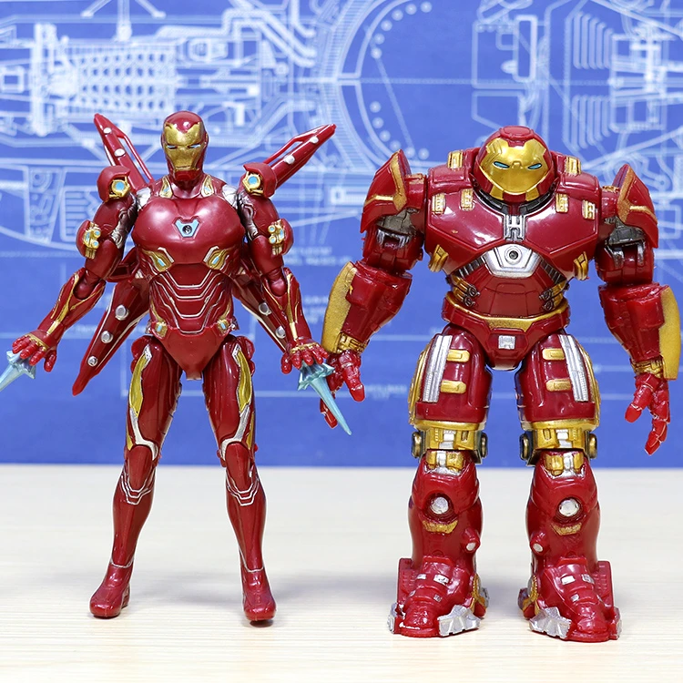 复仇者联盟公仔钢铁侠手办可动反浩克生日礼物MK85蜘蛛侠儿童玩具