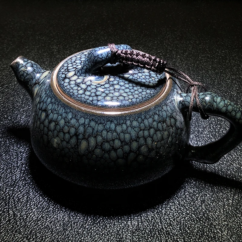 建阳建盏茶壶纯手工泡茶壶茶杯套装家用单人壶大号西施如意石瓢壶