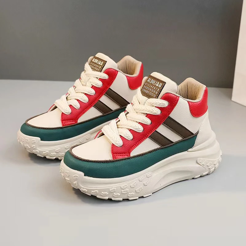 女2025秋季新款韩版ins潮百搭厚底板鞋高帮休闲鞋ZY0013//C