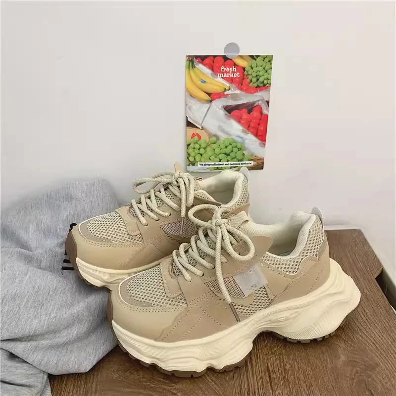 女2024春季新款学生韩版ins百搭厚底老爹鞋休闲鞋小白鞋N1602//C