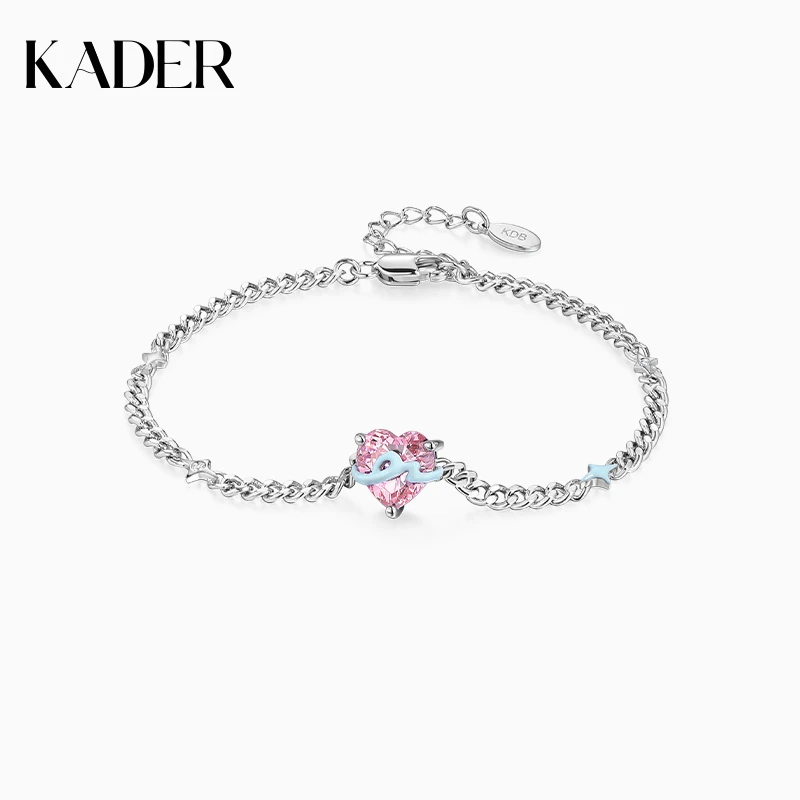 KADER/卡蒂罗 925银手链 奶油爱心手链轻奢小众设计款送气质百搭