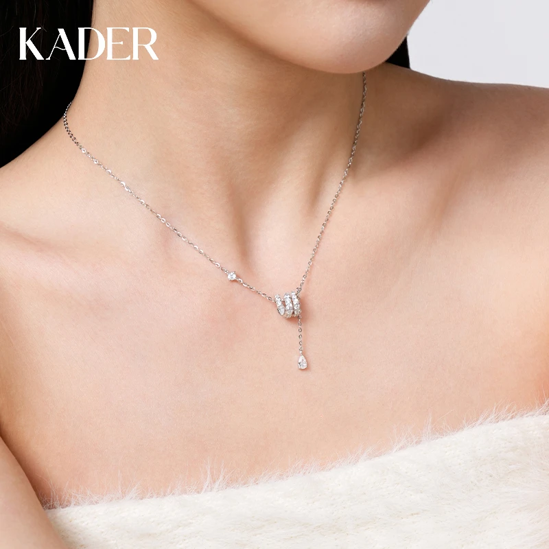 KADER/卡蒂罗 吊坠925银 灵蛇小蛮腰项链女款经典百搭精致时尚