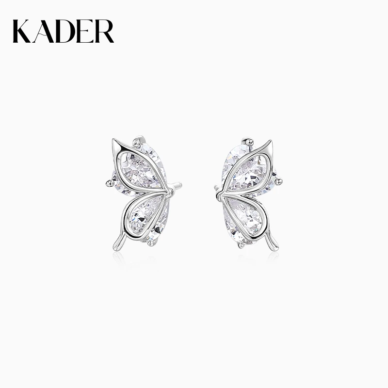KADER/卡蒂罗 925银耳饰 蝴蝶耳钉女耳饰新款小众设计感轻奢精致