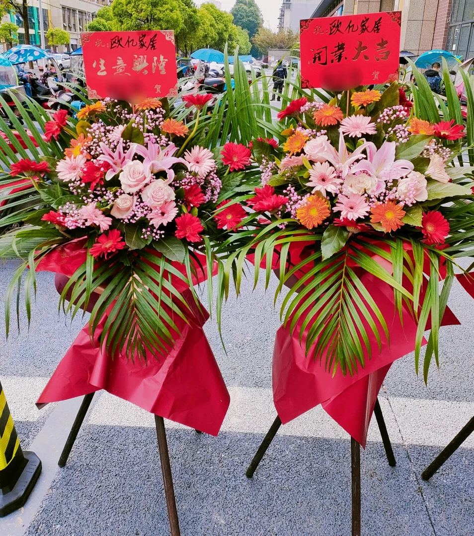 1 [财源滚滚]开业花篮一对鲜花花篮开业祝福三台花店送花仅限三台