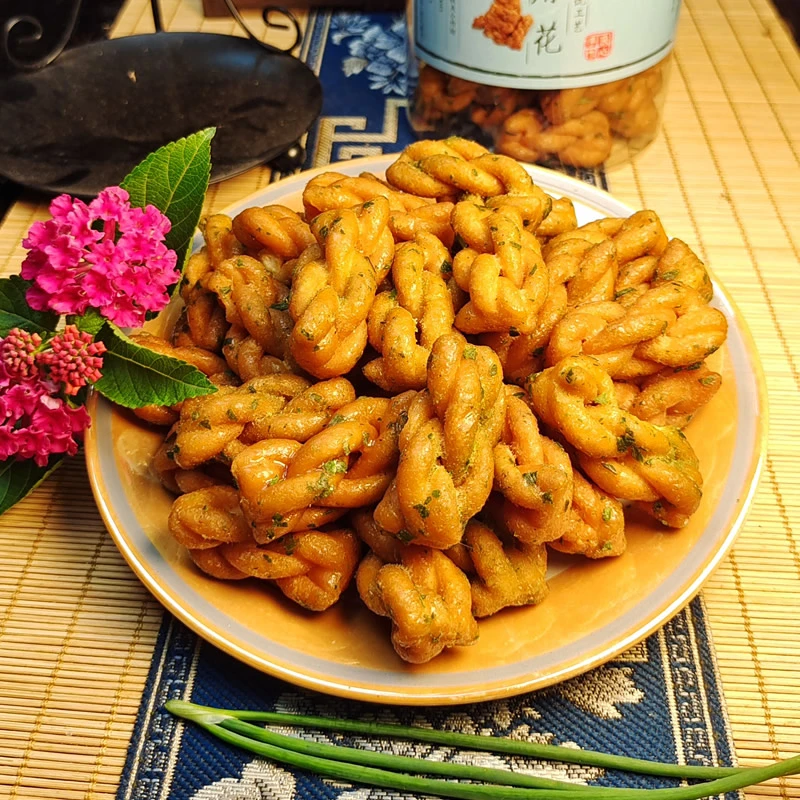 古樟树传统小吃葱香小麻花（1瓶280g）营养油炸营养油炸