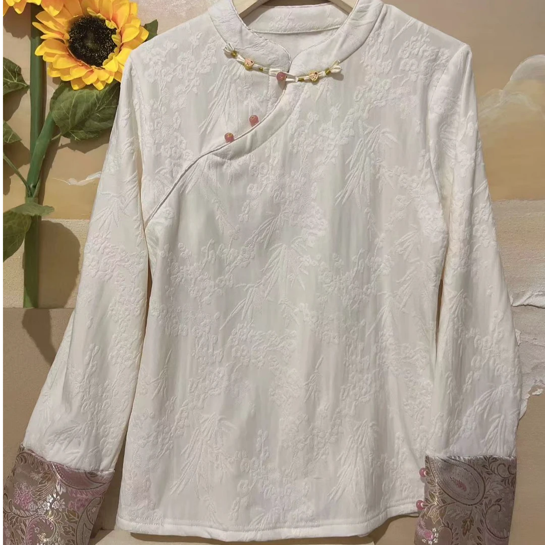 焕新-2024秋冬款加绒旗袍领打底