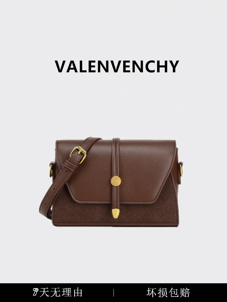 VALENVENCHY/华伦曼祺 时尚百搭复古潮流单肩包轻奢格纹斜挎包-1#