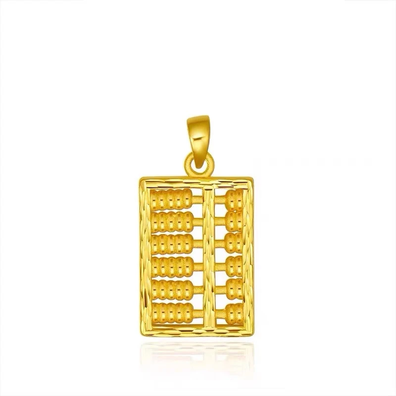 Chow Tai Seng/周大生足金时尚算盘简约百搭吊坠手工编绳多款可选