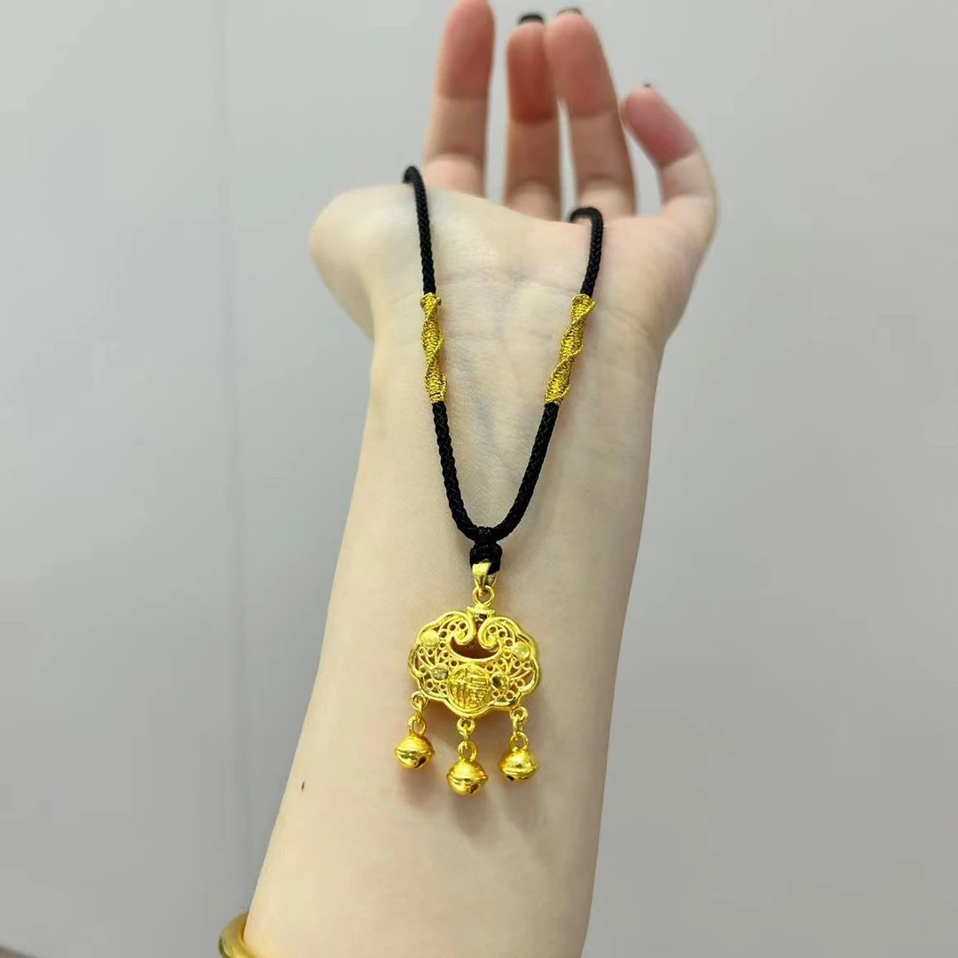 Chow Tai Seng/周大生【中秋佳节】足金黄金宝宝福字平安锁金锁
