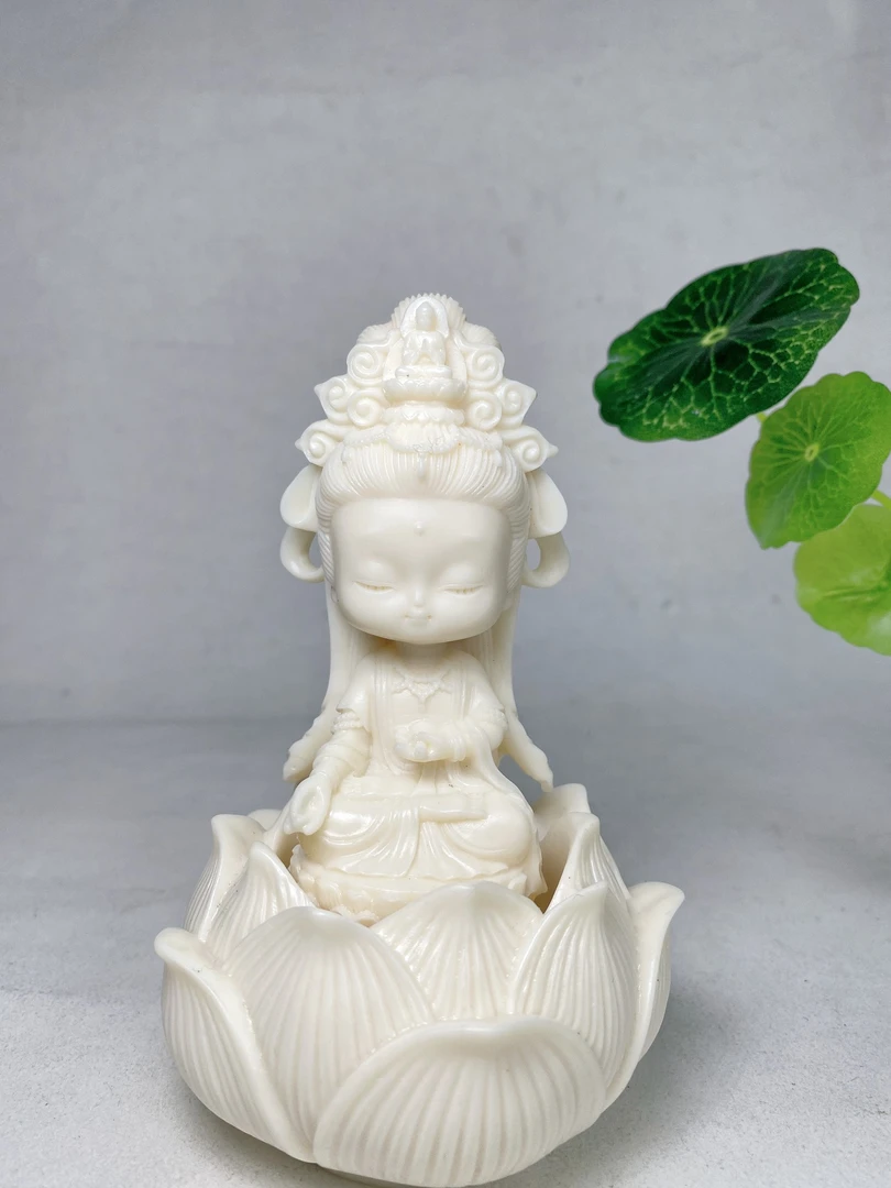 【Q观音+底座】创意摆件手把