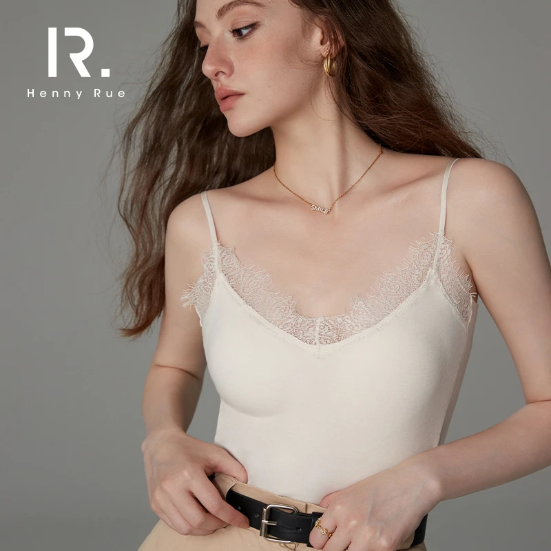 亨尼露美雅碧自发热心机糯叽叽蕾丝吊带法式修身22170