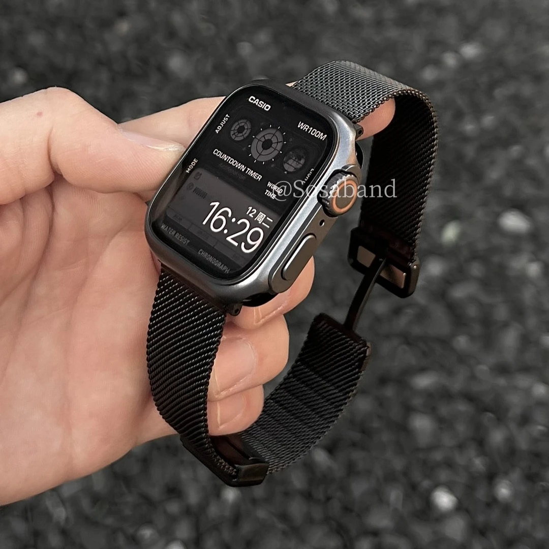 SosaBand新款金属米兰磁吸适用苹果手表带AppleWatch456iwatch789