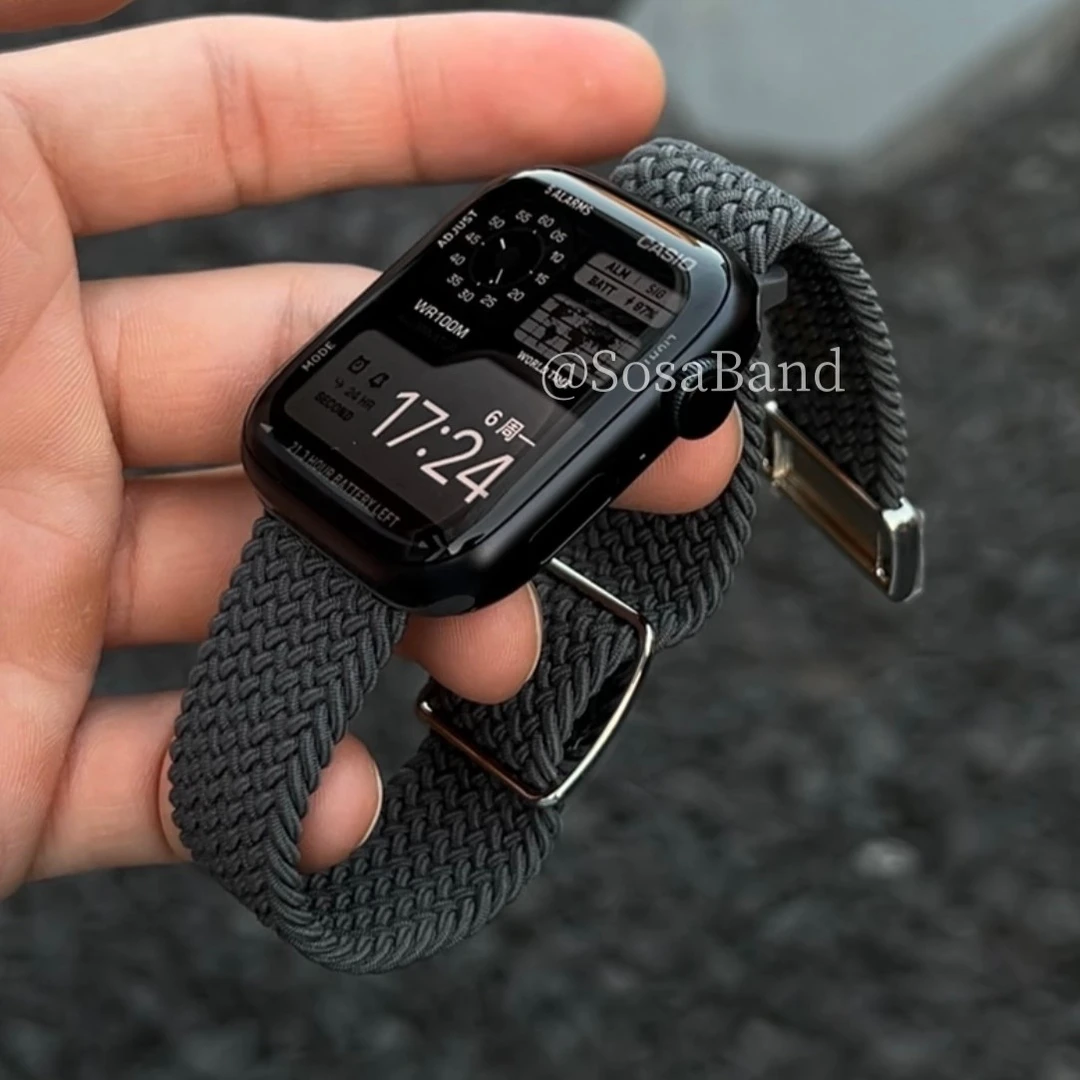 SosaBand休闲尼龙编织磁吸适用苹果S11手表带10AppleWatchultra3i