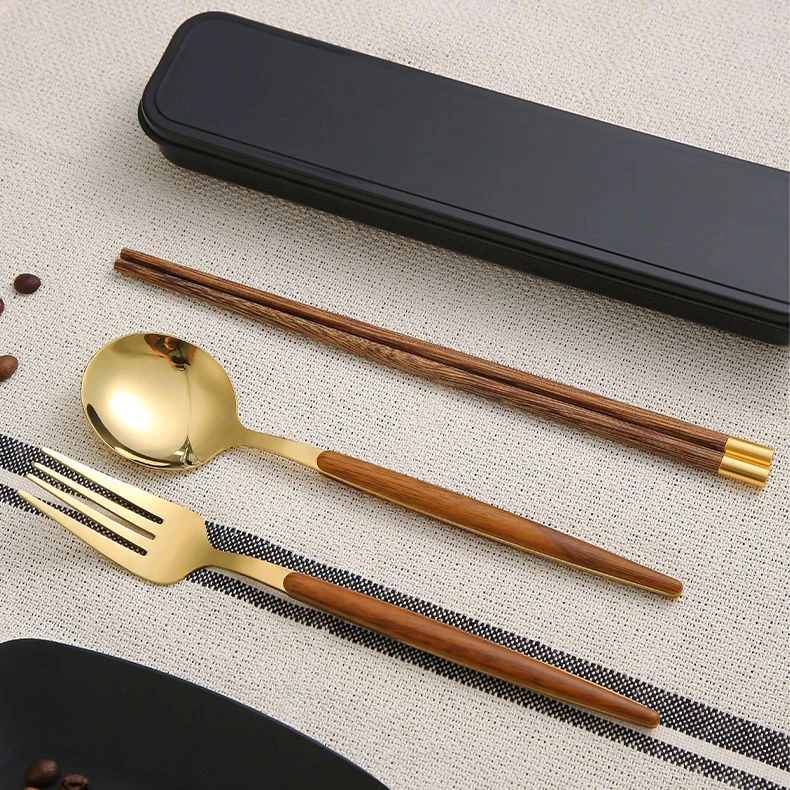 便携餐具叉子套装学生个人上班族勺筷叉外带专用三件套一人