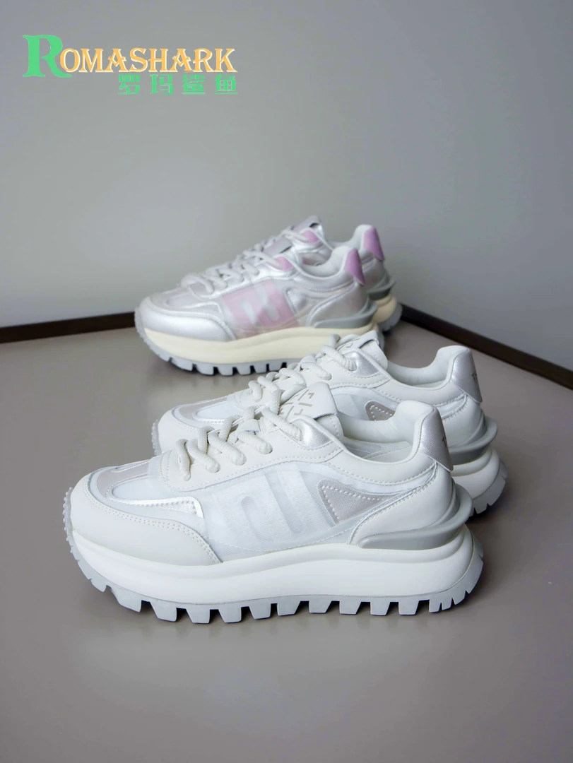 2024新款系带增高时尚百搭轻便网面皮质潮流舒适透气网红运动鞋