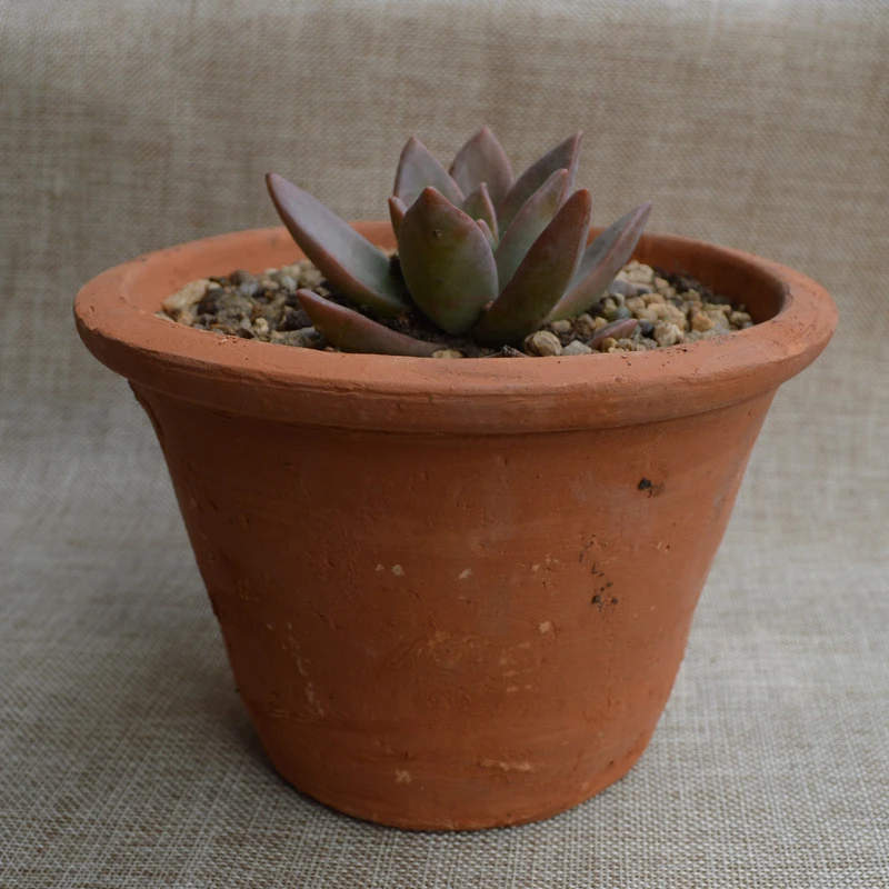 手工泥瓦盆清仓透气吸水种花七夕简约热卖纯手工颜色制作