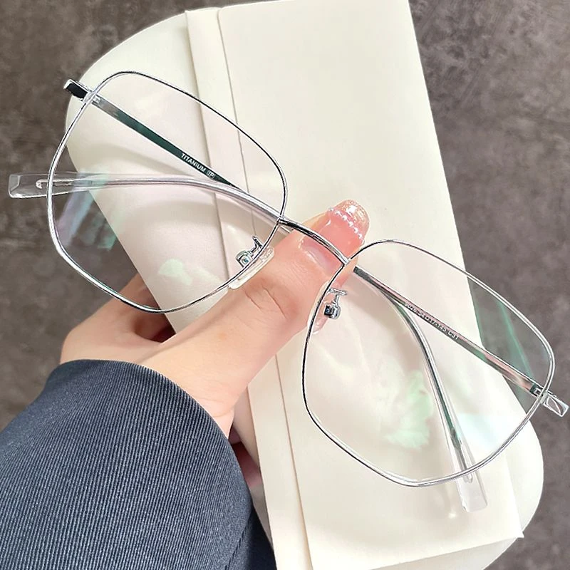 专业光学大框眼镜男款显瘦近视眼镜防蓝光多边形超轻半框近视眼镜