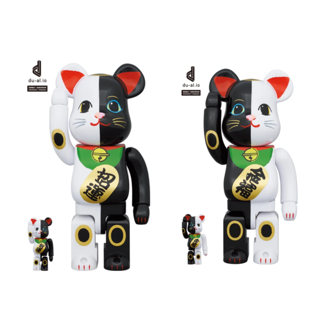 积木熊  拼色招财猫 400%+100%/1000%