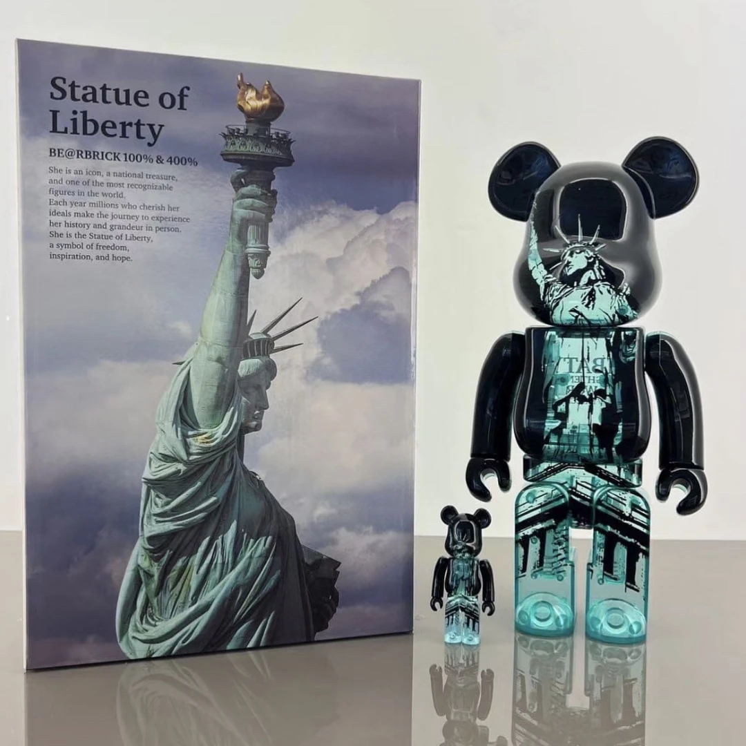 【全新现货】 Bearbrick 积木熊 自由女神100%+400%