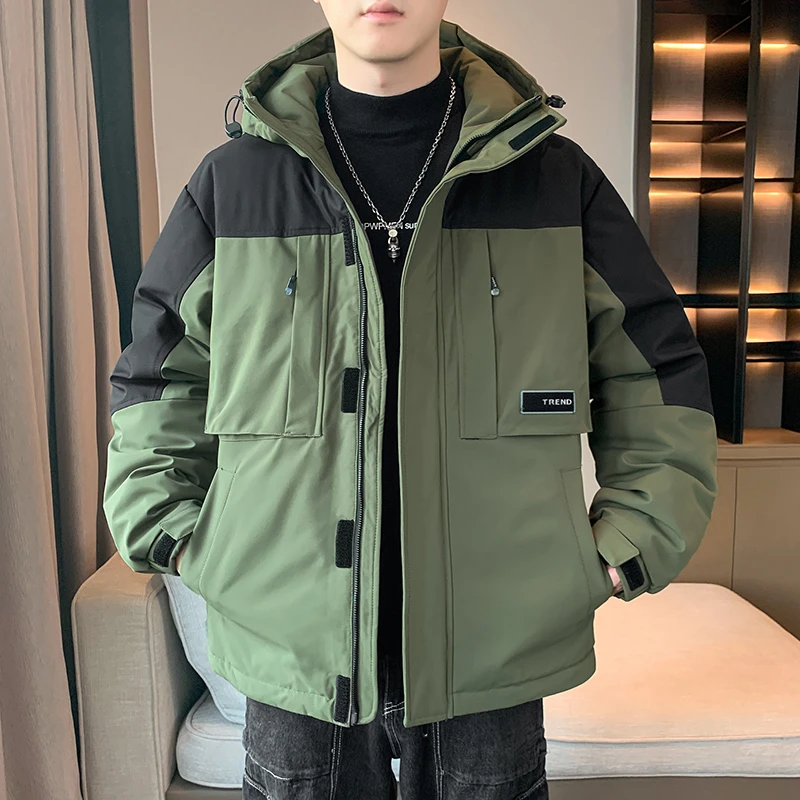 羽绒服男款爆款2024新款正品男士冬季外套青少年蒙口拜年穿搭