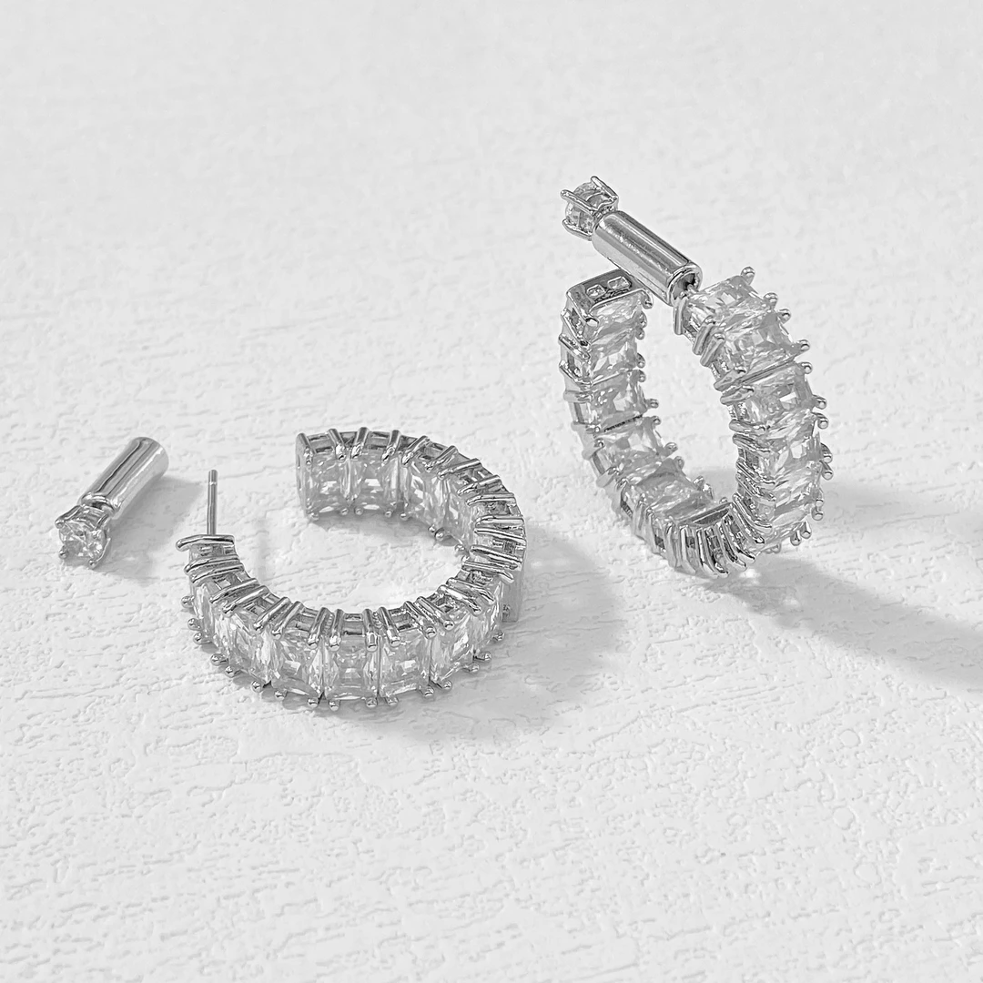 铜合金耳饰 木木（RZ2478）内径18毫米 爆闪重工INS设计款耳圈