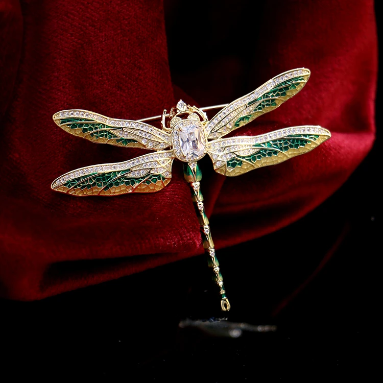 D.M.D/迪曼达 合金胸针 d536蜻蜓胸针高档女胸花别针西装毛衣配饰