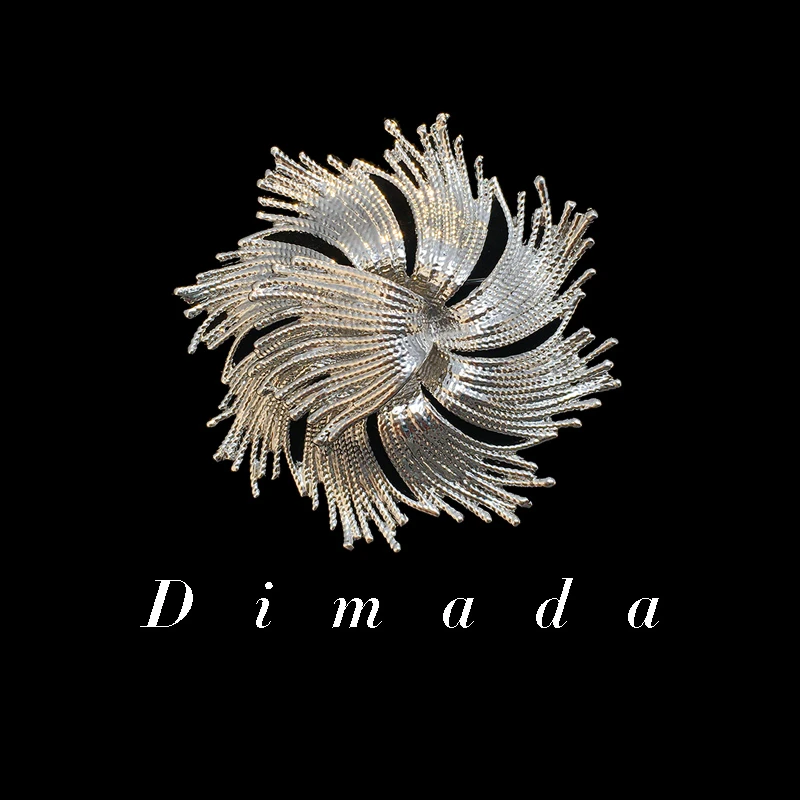 D.M.D/迪曼达 合金胸针 d893中古绽放烟花胸针高档女胸花别针配饰