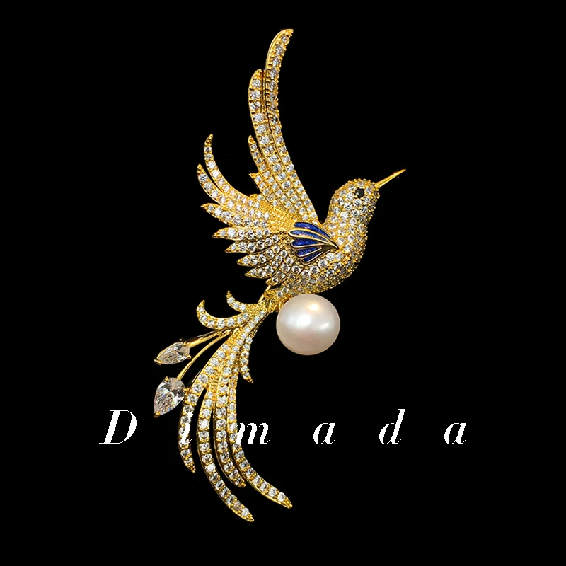 合金胸针 d1071喜鹊奢华大气太阳鸟胸针高档女胸花别针古典国配饰
