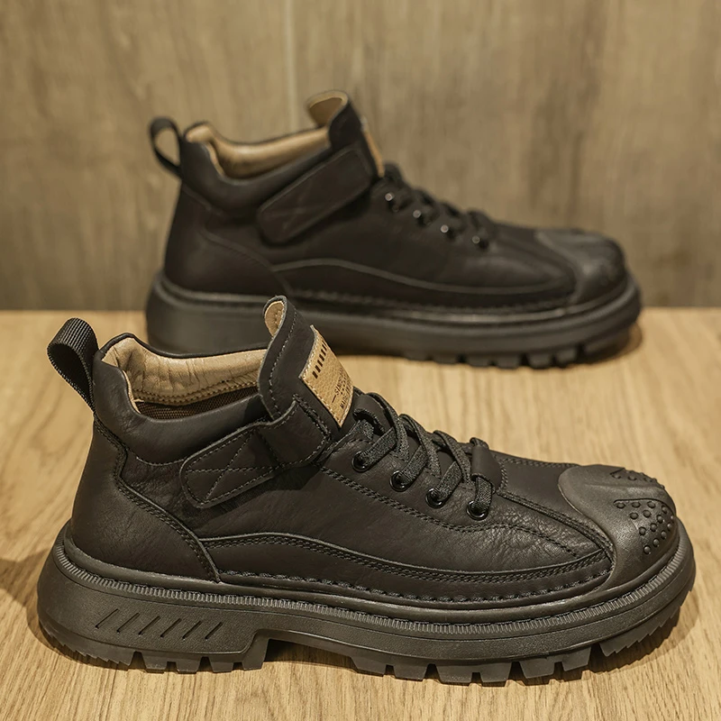 OH潮流男鞋秋冬款男士休闲鞋时尚中帮工装马丁靴莆田鞋莆田运动鞋