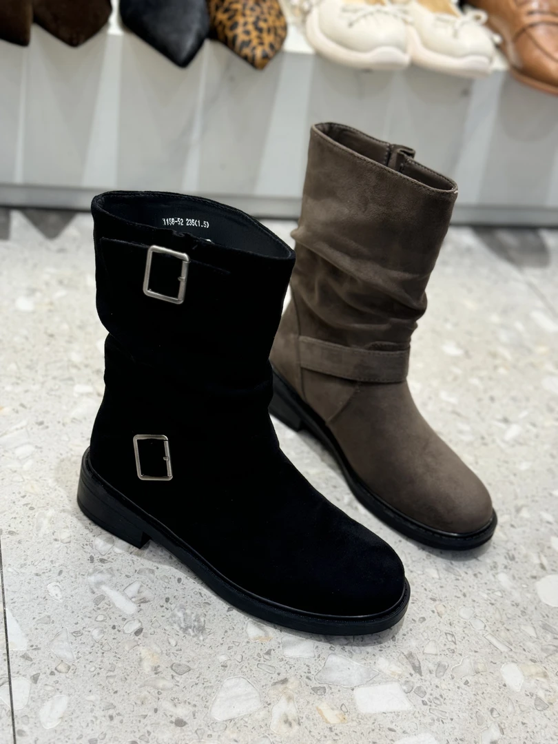 年轻版本一脚套显腿直显腿细中桶瘦瘦靴1158-52