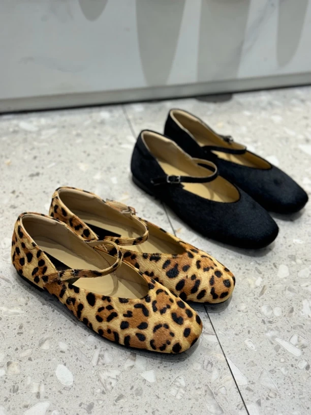 【573-232】欧货豹纹印花圆头单鞋