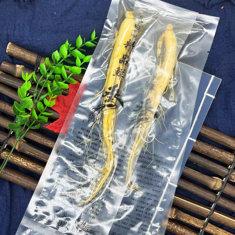 长白山人参新鲜保鲜人参泡酒煲汤一袋一枝装生态鲜参