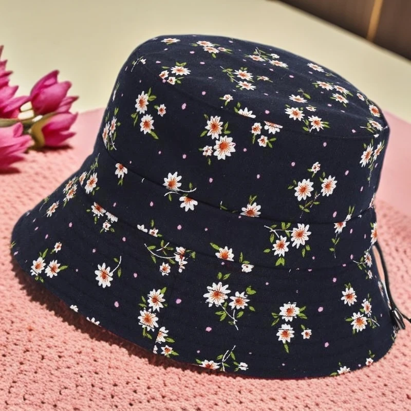 中老年渔夫帽防晒帽可折叠春夏盆帽中老年帽子女户外出游太阳帽