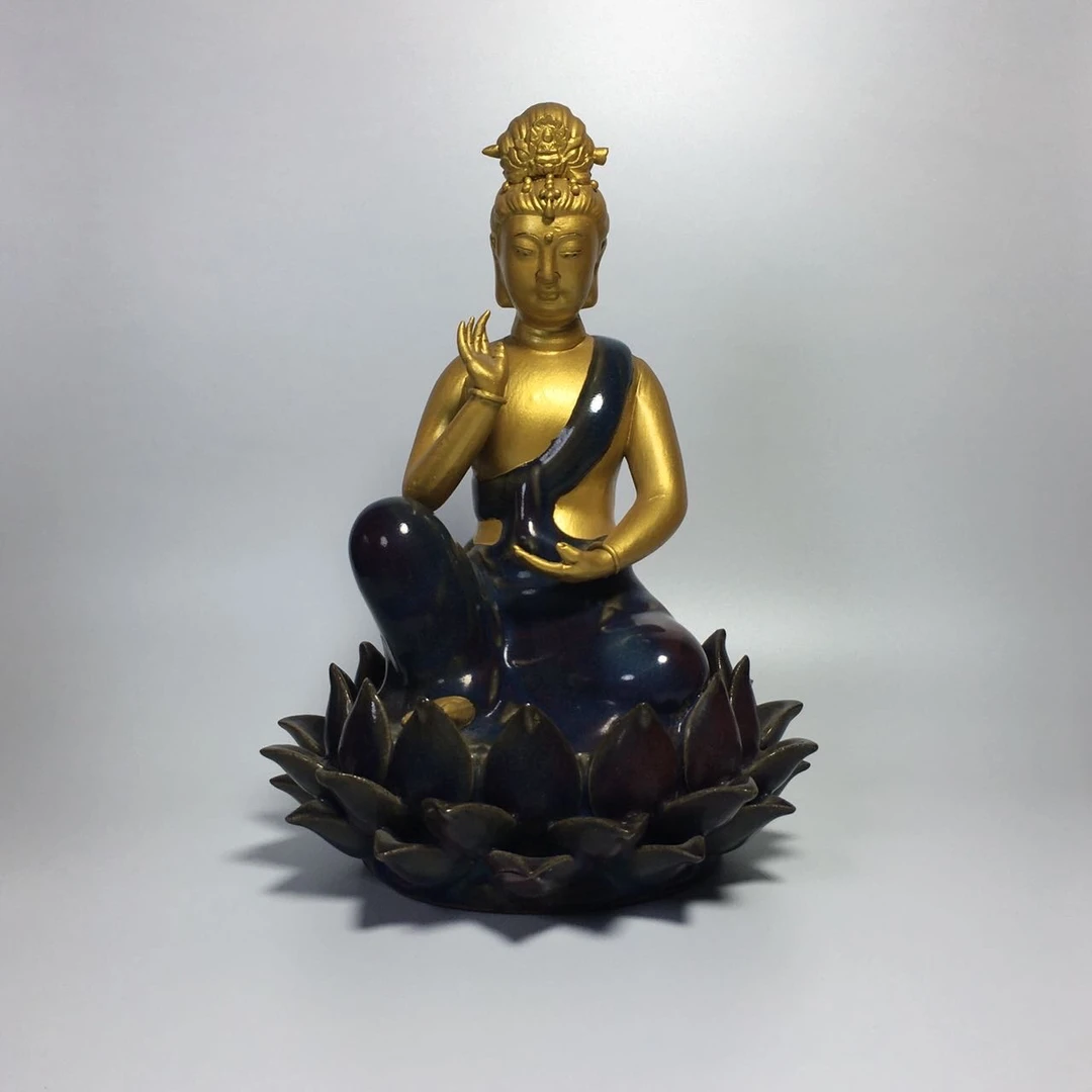 钧瓷 佛像 瓷器 摆件