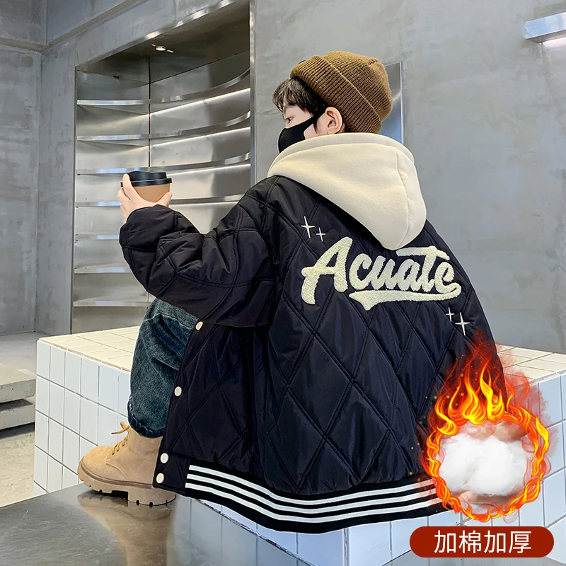 男童棉服冬季2024新款洋气冬款棉衣男孩棉袄儿童冬装外套加绒加厚