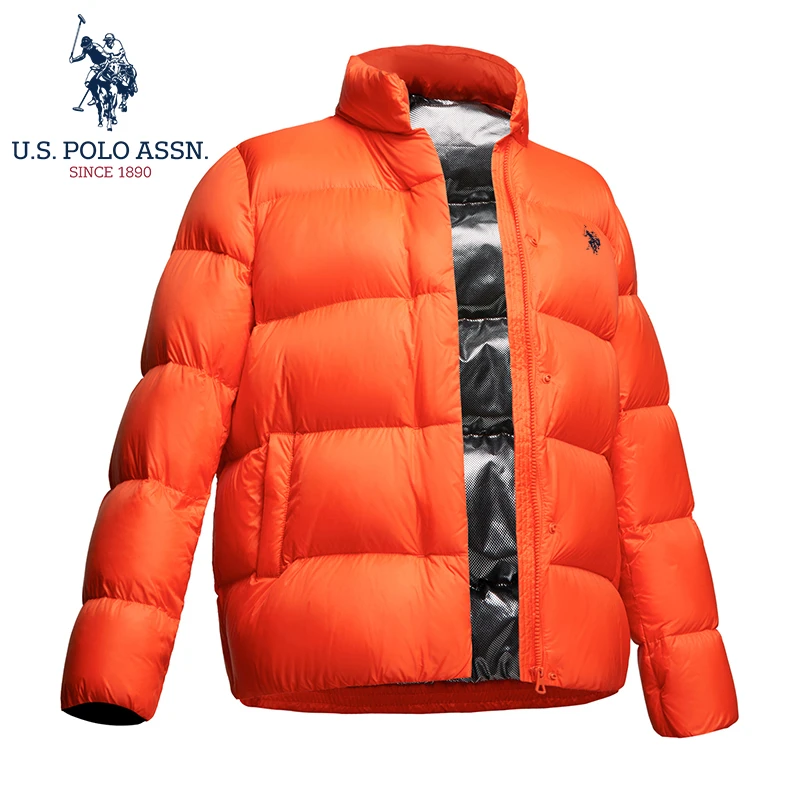 U.S. POLO ASSN.美式90白鸭绒加厚立领石墨烯保暖羽绒外套0690