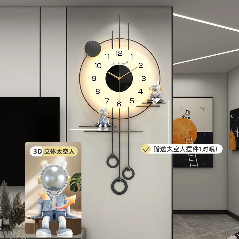 漫步银河--美居一刻创意简约静音装饰挂钟个性客厅餐厅钟表家用