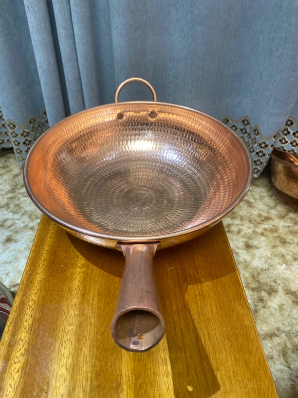 华华铜器 紫铜特加厚 炒锅 小号 口径31厘米