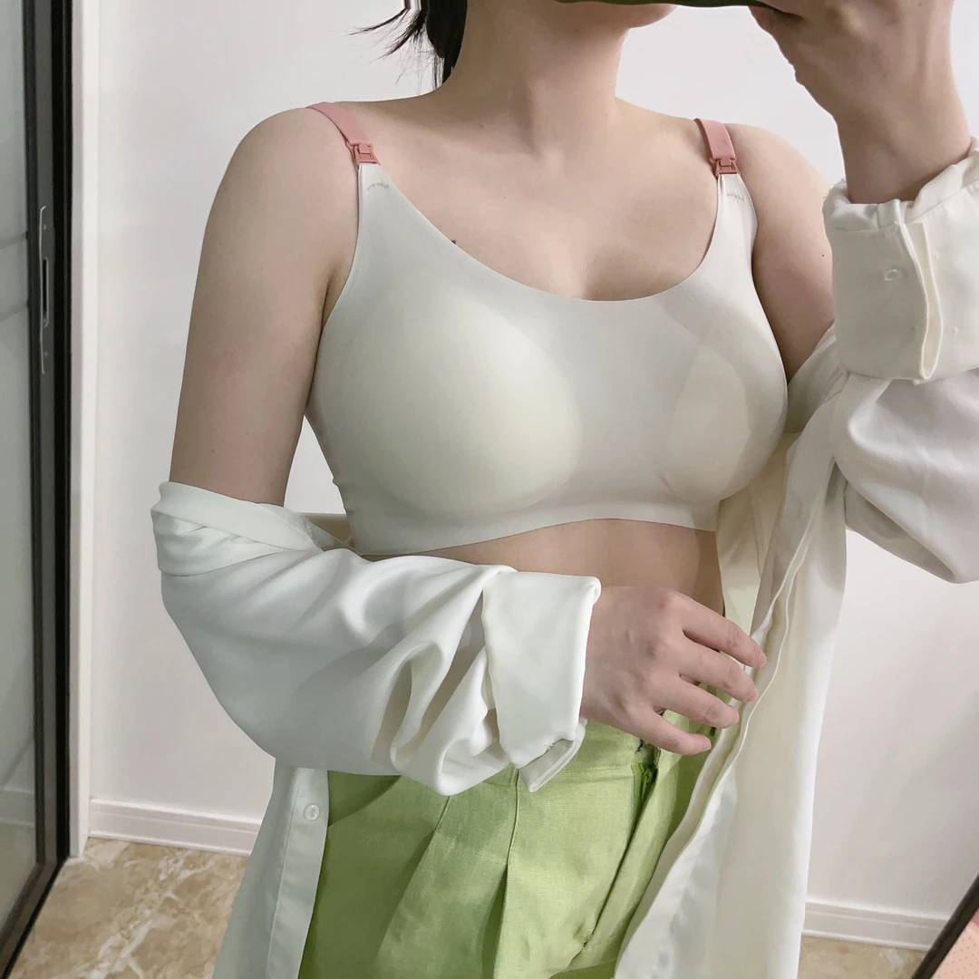 哺乳内衣无钢圈胸罩孕妇文胸美背透气无痕聚拢无尺码轻薄款