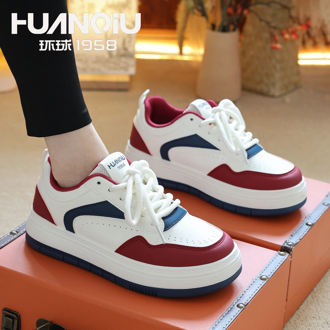 环球网红爆款透气小白鞋韩版ins软底透气板鞋休闲低跟运动鞋小众