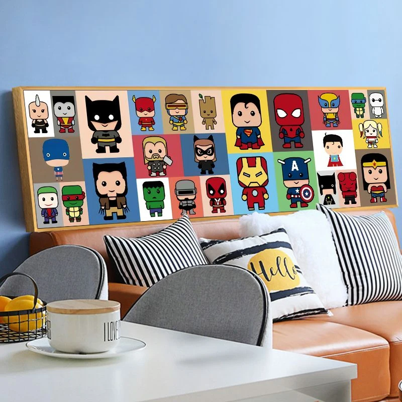 十字绣2025新款线绣客厅卡通动漫人物卧室儿童房简单手工刺绣图案