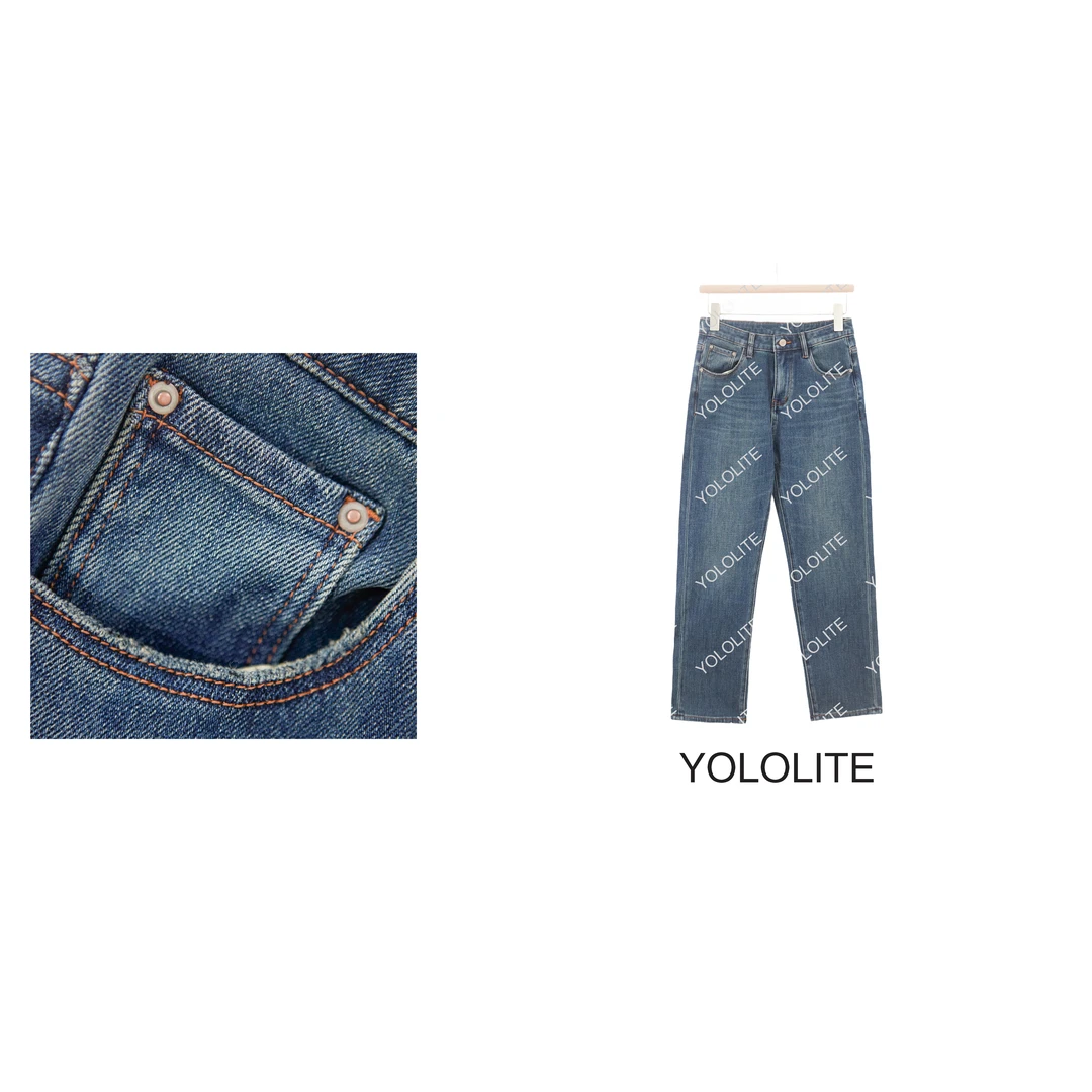 YOLOLITE【轨迹】1932休闲百搭宽松时尚修身女式牛仔裤