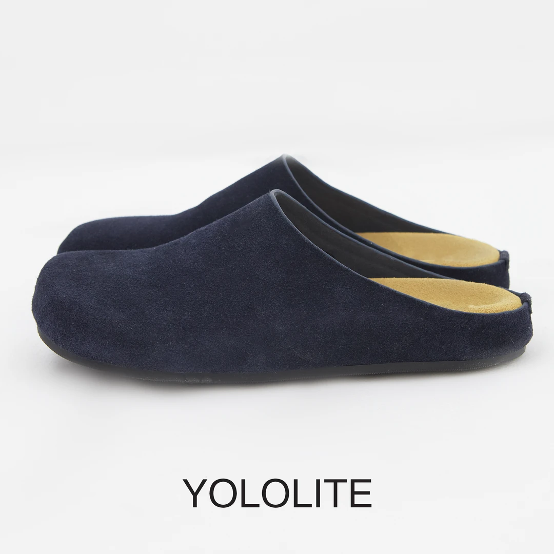 YOLOLITE 【牛反绒拖鞋】1953时尚纯色舒适百搭复古平底拖鞋