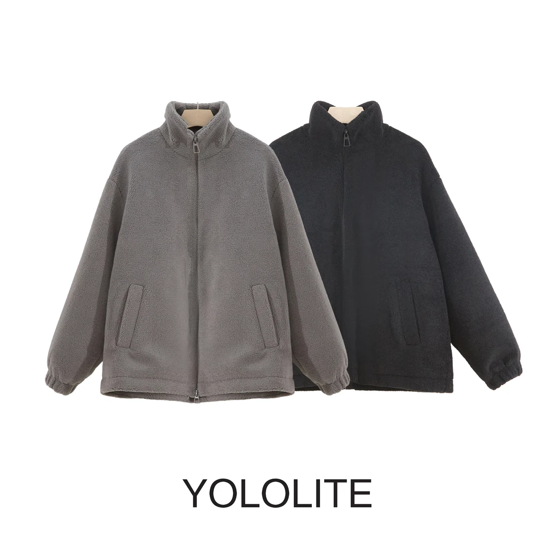 YOLOLITE【奥粒绒】1973奥粒绒外套保暖柔软翻领毛茸茸短外套