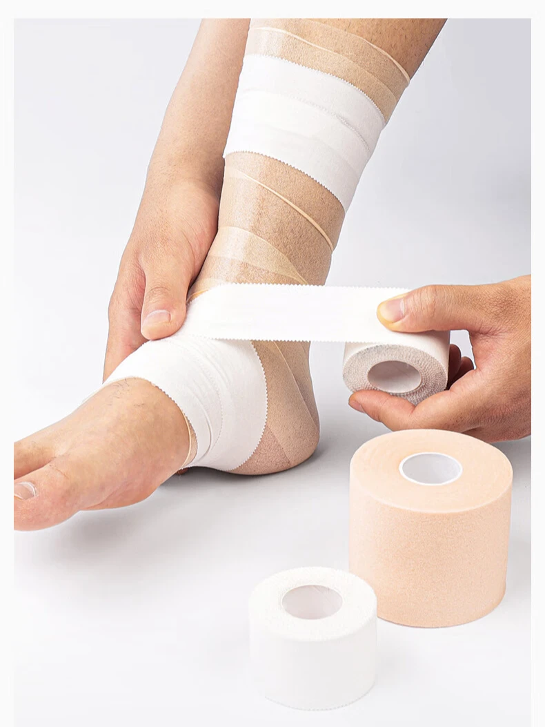 打脚绷带篮球足球脚踝胶带膝盖固定手指绑带运动白贴布打底皮肤膜