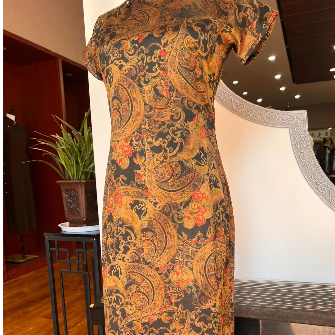 LAOSHECAIFENGPU/如意经典特色编织旗袍QP-24781